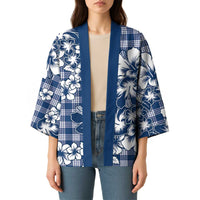Hibiscus Pakala Cobalt Blue Royal Kimono Tropical Floral Stylized - Polynesian Pride