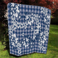 Hibiscus Pakala Cobalt Blue Royal Quilt Tropical Floral Stylized LT01 - Polynesian Pride