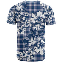 Hibiscus Pakala Cobalt Blue Royal T Shirt Tropical Floral Stylized - Polynesian Pride