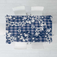 Hibiscus Pakala Cobalt Blue Royal Tablecloth Tropical Floral Stylized - Polynesian Pride