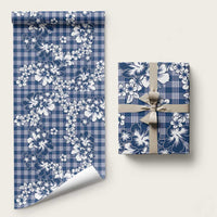 Hibiscus Pakala Cobalt Blue Royal Wrapping Paper Tropical Floral Stylized - Polynesian Pride