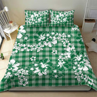 Hibiscus Pakala Emerald Green Bedding Set Tropical Floral Stylized - Polynesian Pride