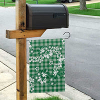 Hibiscus Pakala Emerald Green Garden Flag Tropical Floral Stylized - Polynesian Pride