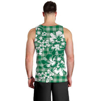 Hibiscus Pakala Emerald Green Men Tank Top Tropical Floral Stylized LT01 - Polynesian Pride