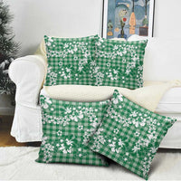 Hibiscus Pakala Emerald Green Pillow Cover Tropical Floral Stylized - Polynesian Pride