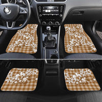 Hibiscus Pakala Bronze Brown Car Mats Tropical Floral Stylized - Polynesian Pride