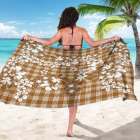 Hibiscus Pakala Bronze Brown Sarong Tropical Floral Stylized - Polynesian Pride