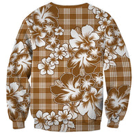 Hibiscus Pakala Bronze Brown Sweatshirt Tropical Floral Stylized LT01 - Polynesian Pride