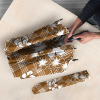 Hibiscus Pakala Bronze Brown Umbrella Tropical Floral Stylized - Polynesian Pride