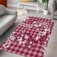 Hibiscus Pakala Royal Magenta Area Rug Tropical Floral Stylized - Polynesian Pride