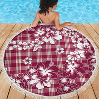 Hibiscus Pakala Royal Magenta Beach Blanket Tropical Floral Stylized - Polynesian Pride