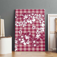 Hibiscus Pakala Royal Magenta Canvas Wall Art Tropical Floral Stylized LT01 - Polynesian Pride