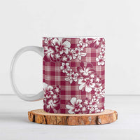 Hibiscus Pakala Royal Magenta Ceramic Mug Tropical Floral Stylized - Polynesian Pride