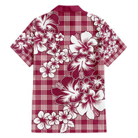 Hibiscus Pakala Royal Magenta Family Matching Tank Maxi Dress and Hawaiian Shirt Tropical Floral Stylized - Polynesian Pride
