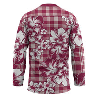 Hibiscus Pakala Royal Magenta Hockey Jersey Tropical Floral Stylized - Polynesian Pride