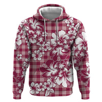Hibiscus Pakala Royal Magenta Hoodie Tropical Floral Stylized - Polynesian Pride