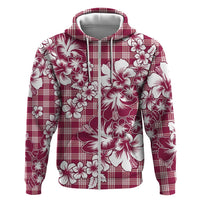 Hibiscus Pakala Royal Magenta Hoodie Tropical Floral Stylized - Polynesian Pride