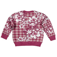 Hibiscus Pakala Royal Magenta Kid Ugly Christmas Sweater Tropical Floral Stylized - Polynesian Pride