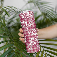 Hibiscus Pakala Royal Magenta Skinny Tumbler Tropical Floral Stylized - Polynesian Pride