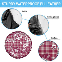 Hibiscus Pakala Royal Magenta Spare Tire Cover Tropical Floral Stylized - Polynesian Pride