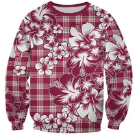 Hibiscus Pakala Royal Magenta Sweatshirt Tropical Floral Stylized LT01 Unisex Magenta - Polynesian Pride