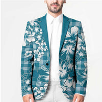 Hibiscus Pakala Ocean Depths Blue Blazer Tropical Floral Stylized LT01 - Polynesian Pride