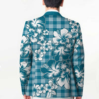 Hibiscus Pakala Ocean Depths Blue Blazer Tropical Floral Stylized LT01 - Polynesian Pride
