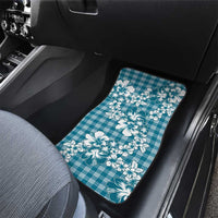 Hibiscus Pakala Ocean Depths Blue Car Mats Tropical Floral Stylized - Polynesian Pride