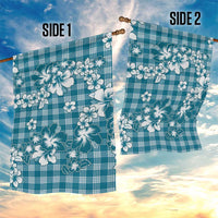 Hibiscus Pakala Ocean Depths Blue Garden Flag Tropical Floral Stylized - Polynesian Pride