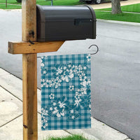 Hibiscus Pakala Ocean Depths Blue Garden Flag Tropical Floral Stylized - Polynesian Pride