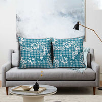 Hibiscus Pakala Ocean Depths Blue Pillow Cover Tropical Floral Stylized - Polynesian Pride