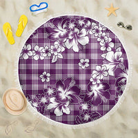 Hibiscus Pakala Sweetie Purple Beach Blanket Tropical Floral Stylized - Polynesian Pride