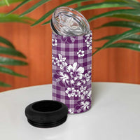 Hibiscus Pakala Sweetie Purple 4 in 1 Can Cooler Tumbler Tropical Floral Stylized - Polynesian Pride