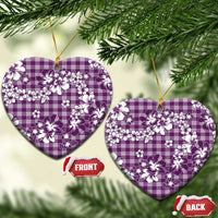 Hibiscus Pakala Sweetie Purple Ceramic Ornament Tropical Floral Stylized - Polynesian Pride