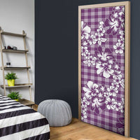 Hibiscus Pakala Sweetie Purple Door Cover Tropical Floral Stylized - Polynesian Pride
