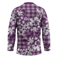 Hibiscus Pakala Sweetie Purple Hockey Jersey Tropical Floral Stylized - Polynesian Pride