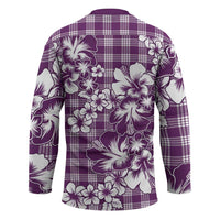 Hibiscus Pakala Sweetie Purple Hockey Jersey Tropical Floral Stylized - Polynesian Pride