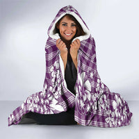 Hibiscus Pakala Sweetie Purple Hooded Blanket Tropical Floral Stylized - Polynesian Pride