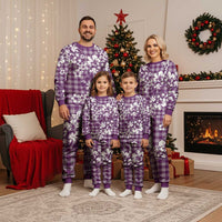 Hibiscus Pakala Sweetie Purple Christmas Pajama Set Tropical Floral Stylized - Polynesian Pride