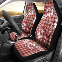 Hibiscus Pakala Fantasy Red Car Seat Cover Tropical Floral Stylized - Polynesian Pride