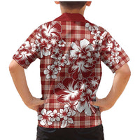 Hibiscus Pakala Fantasy Red Family Matching Mermaid Dress and Hawaiian Shirt Tropical Floral Stylized - Polynesian Pride