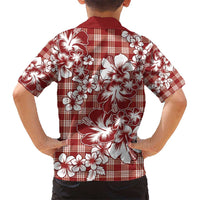 Hibiscus Pakala Fantasy Red Kid Hawaiian Shirt Tropical Floral Stylized - Polynesian Pride