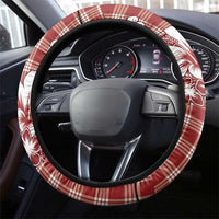 Hibiscus Pakala Fantasy Red Steering Wheel Cover Tropical Floral Stylized - Polynesian Pride