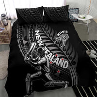 New Zealand Cricket Bedding Set Maori Kiwi Black Fern