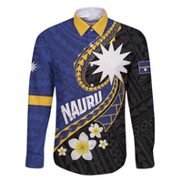 Personalised Nauru Family Matching Mermaid Dress and Hawaiian Shirt Naoero Proud Plumeria