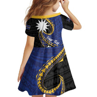 Personalised Nauru Family Matching Off Shoulder Maxi Dress and Hawaiian Shirt Naoero Proud Plumeria