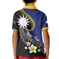 Personalised Nauru Kid Polo Shirt Naoero Proud Plumeria