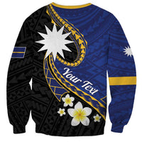 Personalised Nauru Sweatshirt Naoero Proud Plumeria