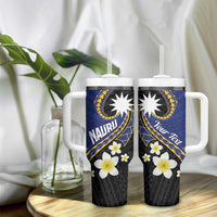 Personalised Nauru Tumbler With Handle Naoero Proud Plumeria