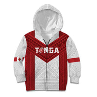Tonga Rugby Custom Kid Hoodie Tonga Sea Eagles Go Champions LT01 Zip Hoodie Red - Polynesian Pride